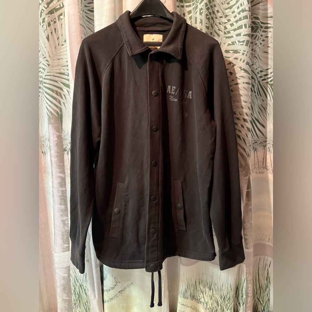 NWT Men’s Black American Eagle Coaches Jacket